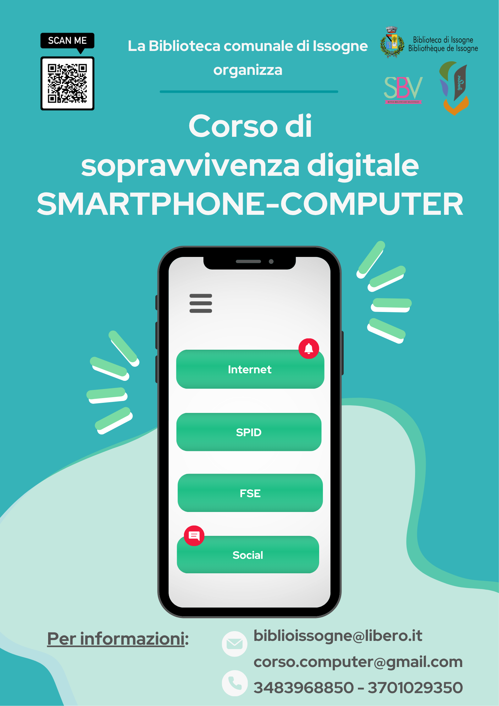 Corso Smartphone-Computer Biblioteca di Issogne